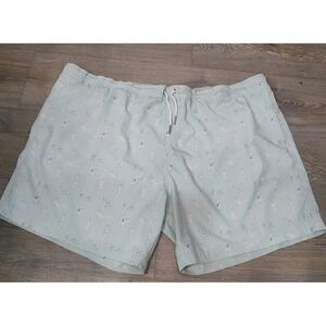 Bermies Swim Trunks Sz XXL Striped Print Mesh Lined Beach‎ Shorts Coastal Retro